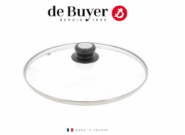 Poklice de Buyer, 4112.28, skleněná, průměr 28 cm, pro pánve a hrnce s vyšším okrajem