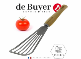 Obracečka de Buyer, 2701.07, s otvory, na omelety, B BOIS, nerez a bukové dřevo, robustní