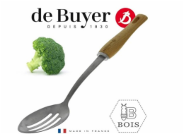 Lžíce s otvory de Buyer, 2701.00, B BOIS, nerez a bukové dřevo, robustní