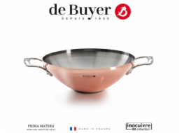 De Buyer Prima Matera Wok induct ion copper/steel with 2 handles