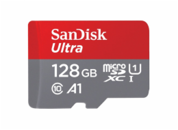 SanDisk MicroSDXC karta 128GB Ultra (120 MB/s, A1 Class 10 UHS-I, Android) + adaptér