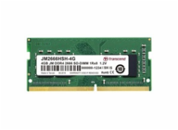 Transcend SODIMM DDR4 4GB 2666MHz CL19 JM2666HSH-4G Transcend paměť 4GB (JetRam) SODIMM DDR4 2666 1Rx8 CL19