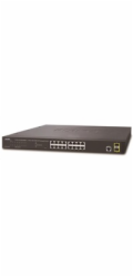 Planet GS-4210-16T2S Planet GS-4210-16T2S switch L2/L4, 16x 1000Base-T, 2x SFP, Web/SNMPv3, VLAN, QoS, IPv6, fanless