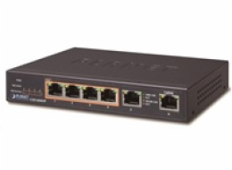 Planet GSD-604HP PoE switch 1Gbps, 6xTP, 4xPoE 802.3at/af 30W/55W, fanless