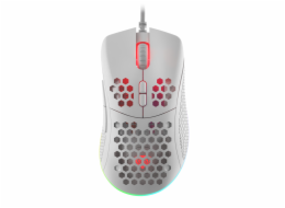 Genesis herní optická myš KRYPTON 550/RGB/8000 DPI/Herní/Optická/Pro praváky/Drátová USB/Bílá