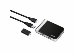 USB hub Hama - USB 3.1 hub/čtečka karet s USB-C adaptérem 54546