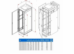 Rack Triton 19   stojanový 18U/ 600x600 rozebíratelný