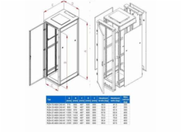 Rack Triton 19   stojanový 27U/600x800 rozebíratelný