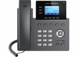 Grandstream GRP2603P [VoIP telefon - 2.48" 132 x 64 grafický,  6x SIP účet, 2x RJ45 10/100/1000 Mbps, PoE]