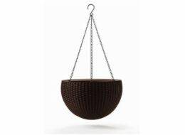 Květináč Keter Hanging Sphere whiskey hnědý