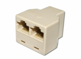 Rozbočovač UTP cat.5e 1 na 2 RJ45 (rozdvojka)