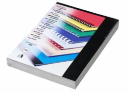 Vázací kryt Eurosupplies kartonový Chromolux A4 250g/m2 100ks, leštěný povrch, černý