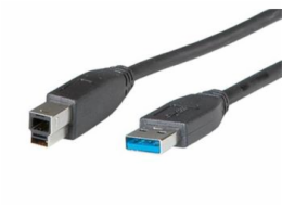 Kabel USB 3.0 A-B 1,8 m, černý