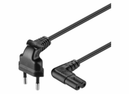 Kabel síťový 230V k magnetofonu se zahnutými konektory 2m