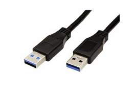 Kabel USB3.0 A(M) - USB3.0 A(M) SuperSpeed 5Gbps 0,5m, černý
