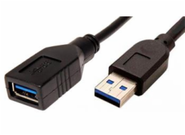 Kabel USB 3.0 A-A 1,8m A(M)- A(F) prodlužovací, černý