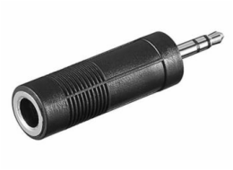 Redukce jack 6,35 M - jack 3,5 F černá