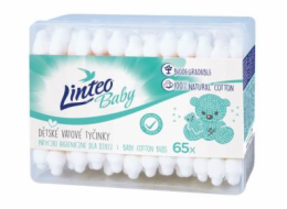 Vatové tyčinky Linteo BABY dětské 65 ks, 100% cotton