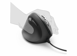 Hama vertikální, ergonomická kabelová myš pro leváky EMC-500L, černá
