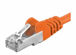 PREMIUMCORD Patch kabel CAT6a S-FTP, RJ45-RJ45, AWG 26/7 3m oranžová