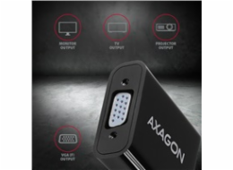 AXAGON RVH-VGAN, HDMI -> VGA redukce / adaptér, FullHD, audio výstup, micro USB nap. konektor