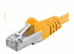 PREMIUMCORD Patch kabel CAT6a S-FTP, RJ45-RJ45, AWG 26/7 0,5m žlutá