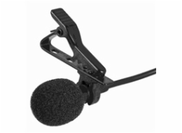 PLATINET klopový mikrofon Omega LAVALIER, s klipem, černá