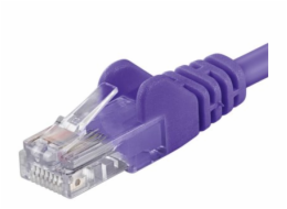 PREMIUMCORD Patch kabel CAT6a S-FTP, RJ45-RJ45, AWG 26/7 1m fialová