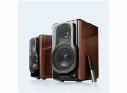 Edifier S2000 MKIII Bluetooth Bookshelf Speakers (Pair) - black/brown