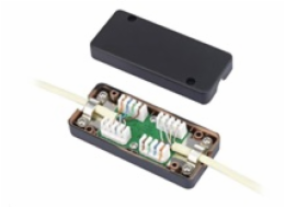 Spojovací box UTP Cat6 narážecí, černá XtendLan Propojovací box, narážecí, CAT6, nestíněný