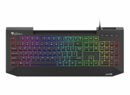 NATEC Genesis gaming keyboard Lith 400 RGB US layout backlight X-Scissor slim