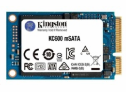 Kingston SSD 256GB KC600 SATA3 mSATA (R:550, W:520MB/s)