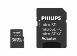 Philips MicroSDXC Card     128GB Class 10 UHS-I U1 vc. Adapter