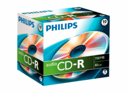 1x10 Philips CD-R 80Min Audio JC