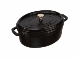 Staub Oval Cocotte, 29cm cast iron, black