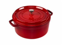 Staub Kulatý litinový hrnec s poklicí 26 cm 5 l červený