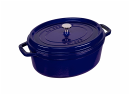 Litinový hrnec Staub La Cocotte 31cm oválný tmave modrý