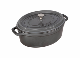 Staub Liatinový hrniec La Cocotte 29cm oválny grafitovo sedý