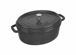 Litinový hrnec Staub La Cocotte 31cm oválný grafitove sedý