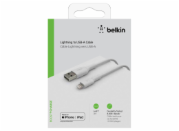 Belkin Lightning nab./sin. kabel 2m, PVC, bily, mfi cer.