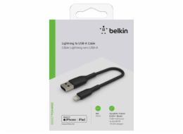 Belkin Lightning to USB-A Cable 15cm, PVC, black, mfi cert.
