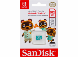 SanDisk MicroSDXC karta 512GB for Nintendo Switch (R:100/W:90 MB/s, UHS-I, V30,U3, C10, A1) licensed Product,Super Mario