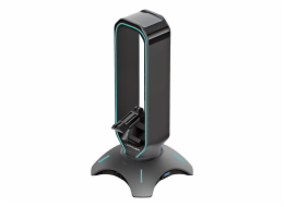 LC Power LC-HUB-HEAD-BUNGEE USB 3.0 Hub, Headphone Holder