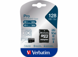 Verbatim microSDXC Pro     128GB Class 10 UHS-I incl Adapter