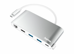 Hama USB-C Hub,8-fach Multiport 2xUSB-C, 2xUSB-A, VGA, HDMI, LAN