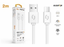 Aligator DAKA012 datový USB-C, 2A, 2m Datový kabel ALIGATOR 2A USB-C 2m, bílý