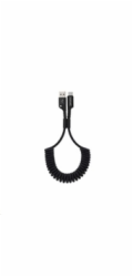 4smarts datový kabel SPIRALCord, USB-C, délka 1 m, černá