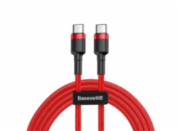 Baseus datový kabel Cafule USB-C/USB-C 1m PD2.0 60W červený