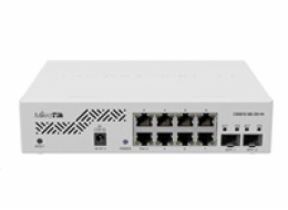 MikroTik Cloud Smart Switch CSS610-8G-2S+IN, 8 gigabit.portů, PoE-In, 2xSFP+, SwOS