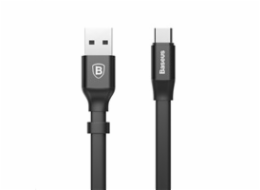 Kabel USB Baseus USB-A - USB-C 0.23 m Czarno-szary (6953156293427)